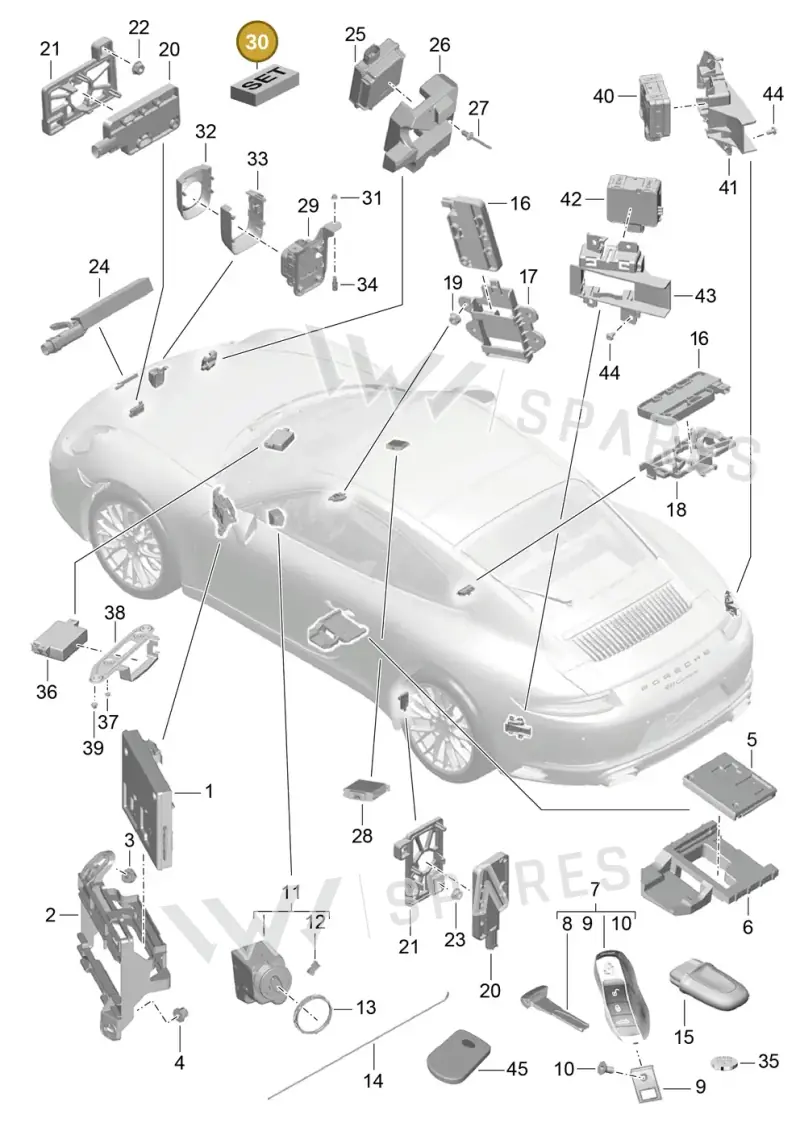 97060590100 — Porsche 911 (2016-2019) diagram p47901004, position 30