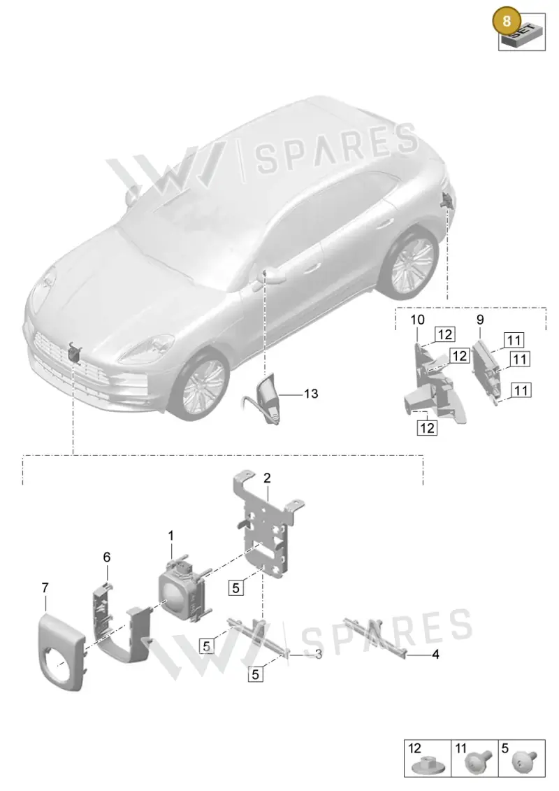 97060590100 — Porsche Macan (2018-2022) diagram p52000176, position 8