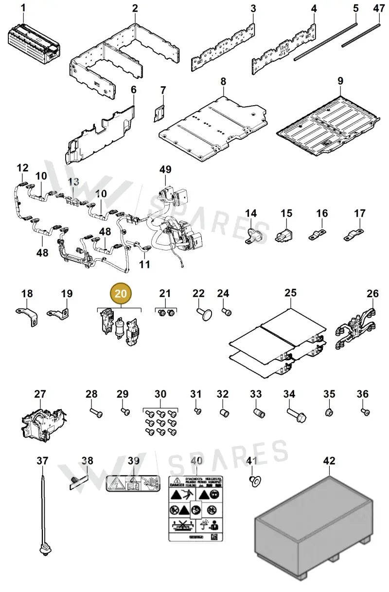 97061190105 — Porsche Cayenne (2010-2018) diagram p35901046, position 20