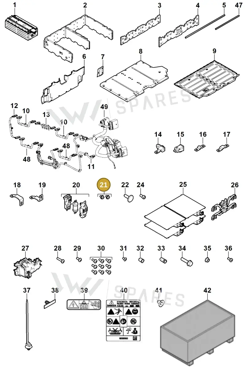 97061190114 — Porsche Cayenne (2010-2018) diagram p35901040, position 21