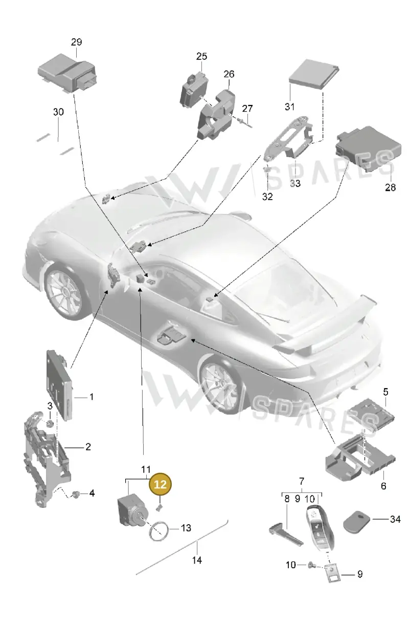 97061895900 — Porsche 911 (2013-2020) diagram p41901004, position 12