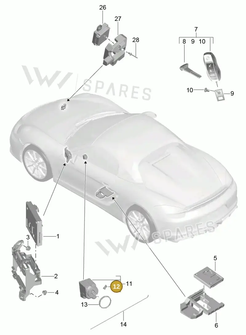 97061895900 — Porsche Boxster Spyder (2015-2016) diagram p46901004, position 12