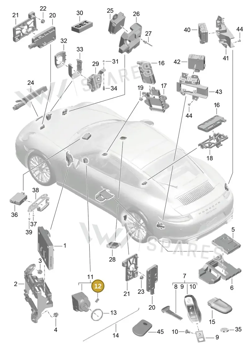 97061895900 — Porsche 911 (2016-2019) diagram p47901004, position 12
