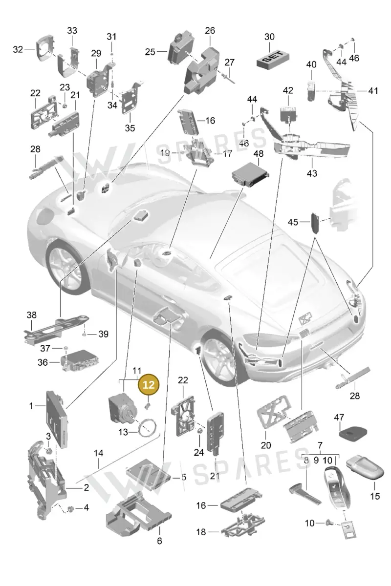97061895900 — Porsche Cayman (2016-2019) diagram p50901004, position 12