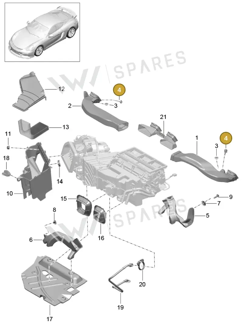 97065325300 — Porsche Cayman GT4 (2015-2016) diagram p45813005, position 4
