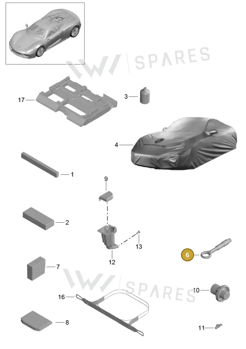 97072155101 — Porsche 918 Spyder (2014-2015) diagram p43001000, position 6