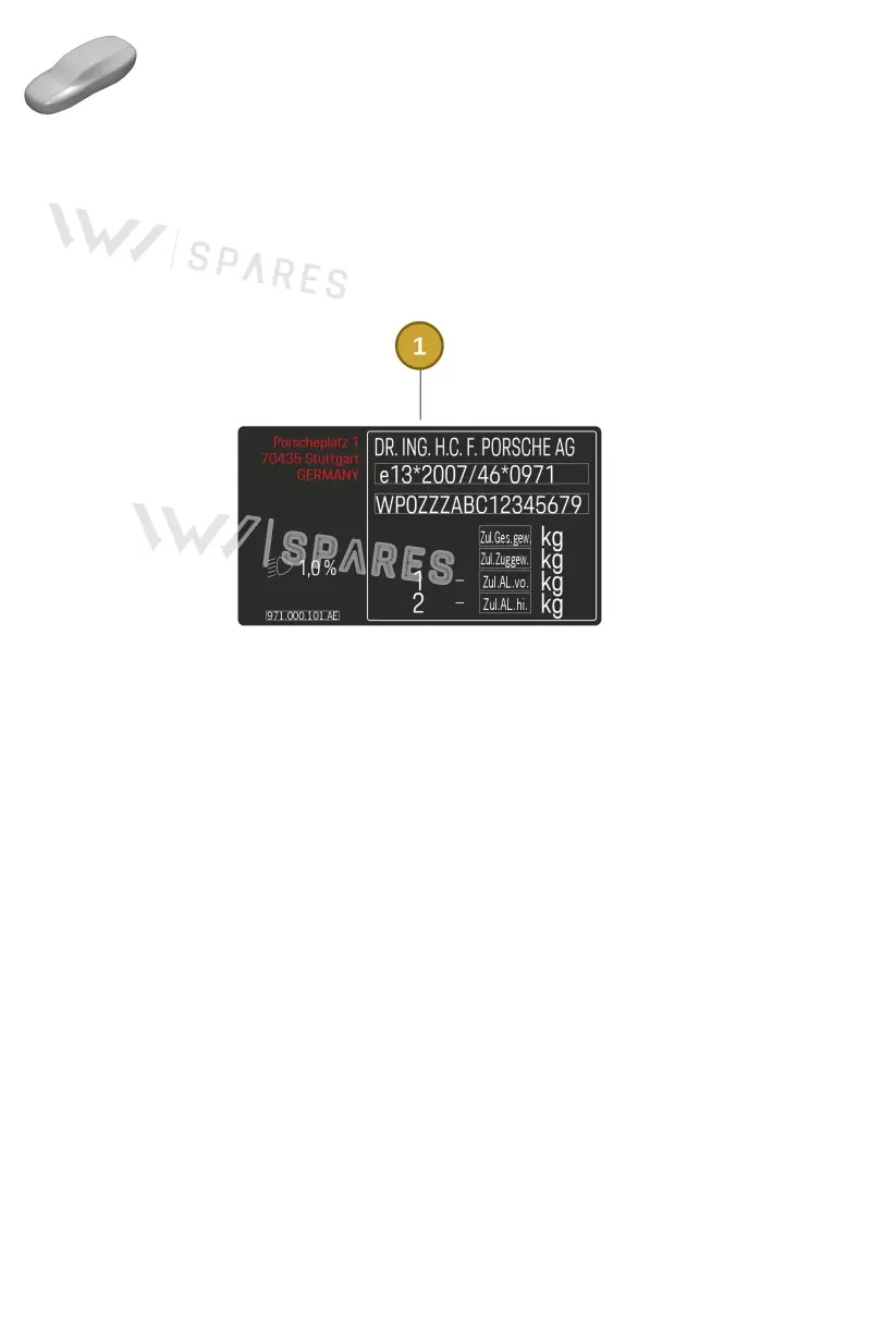 971000101JG — Porsche Panamera (2020-2023) diagram p58001010, position 1