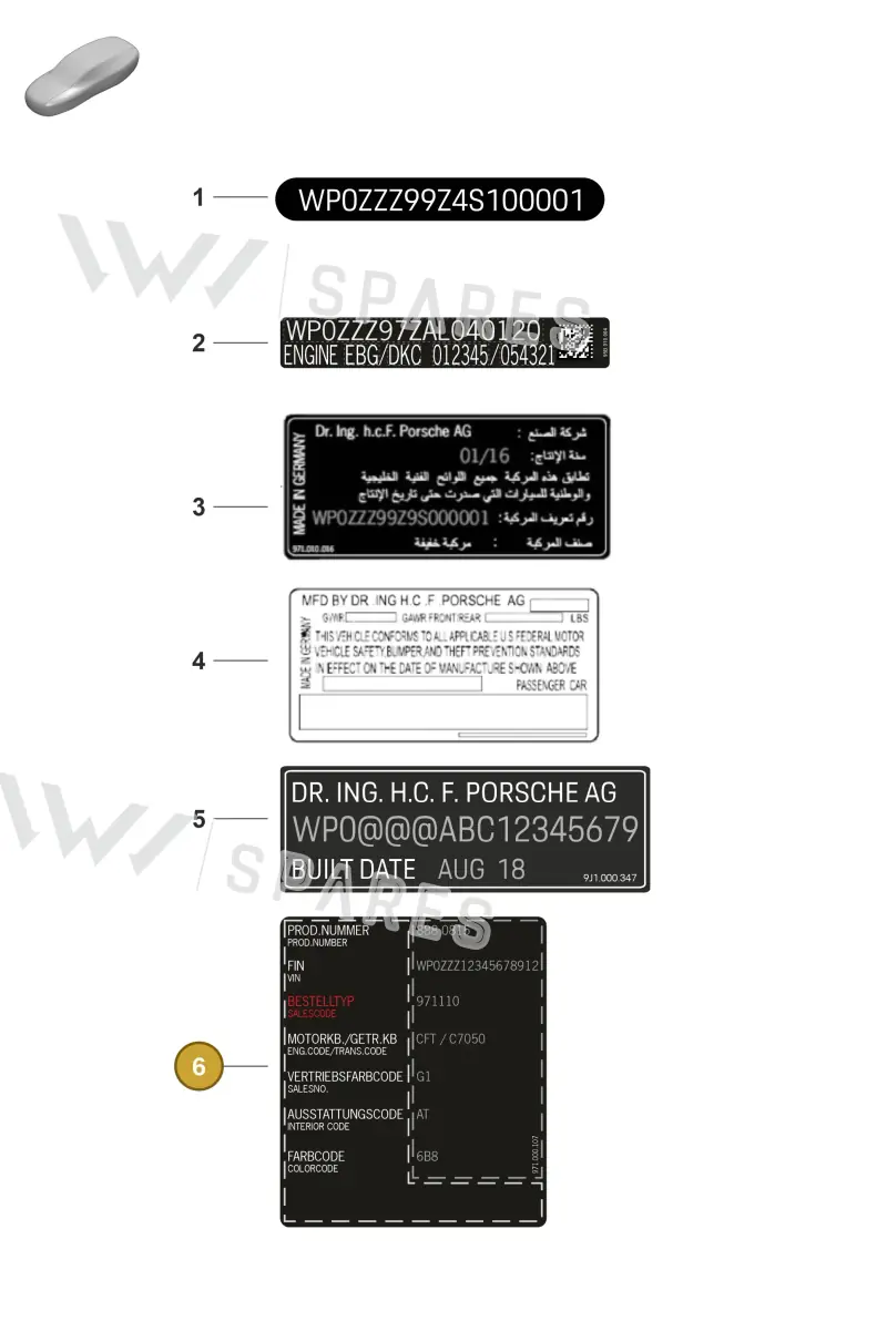 971000107 — Porsche Panamera (2020-2023) diagram p58001018, position 6