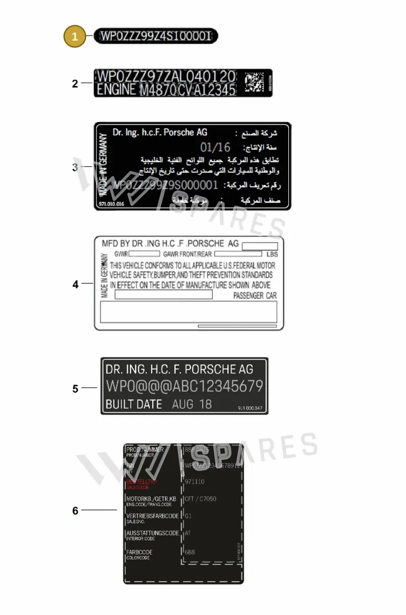 971010013 — Porsche Panamera (2016-2020) diagram p49003010, position 1