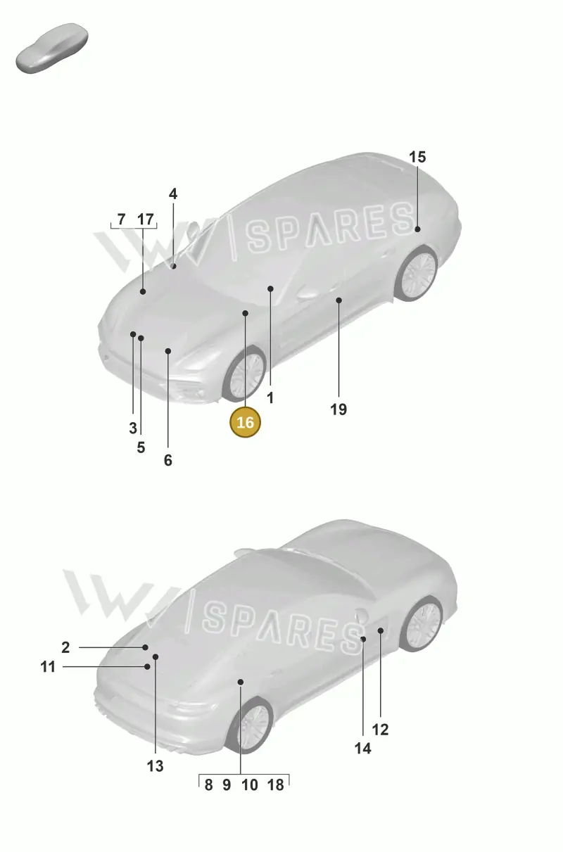 971010026D — Porsche Panamera (2020-2023) diagram p58001005, position 16