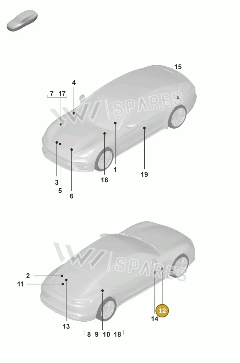 971010036 — Porsche Panamera (2020-2023) diagram p58001005, position 12