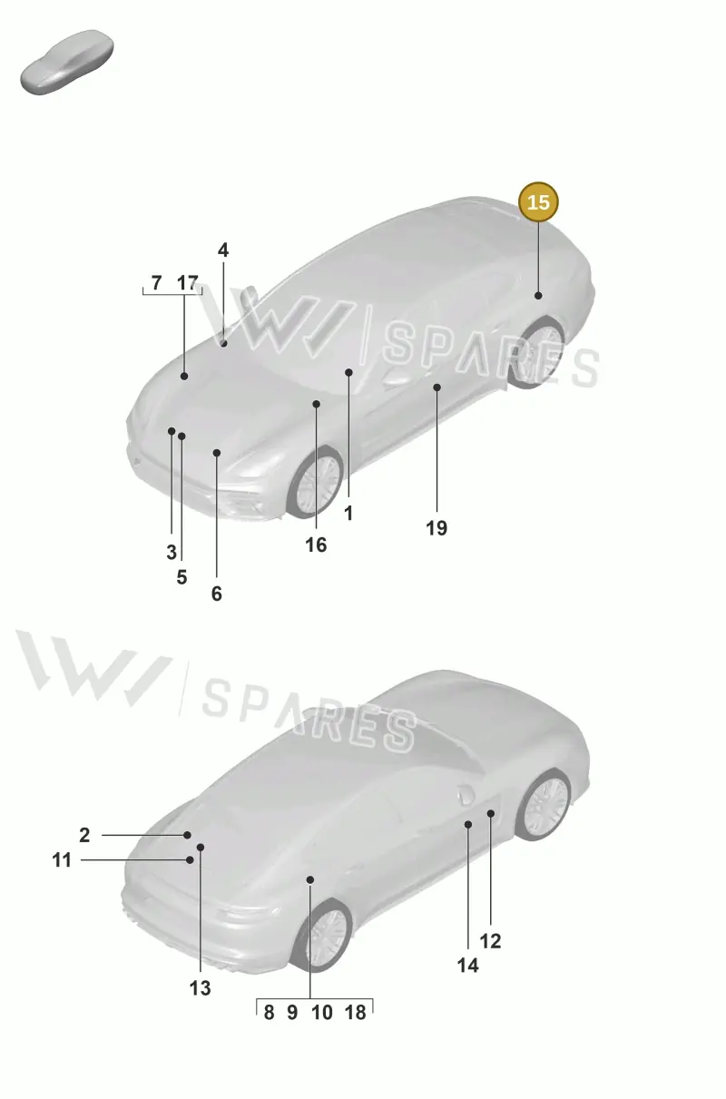 971010534A — Porsche Panamera (2020-2023) diagram p58001000, position 15
