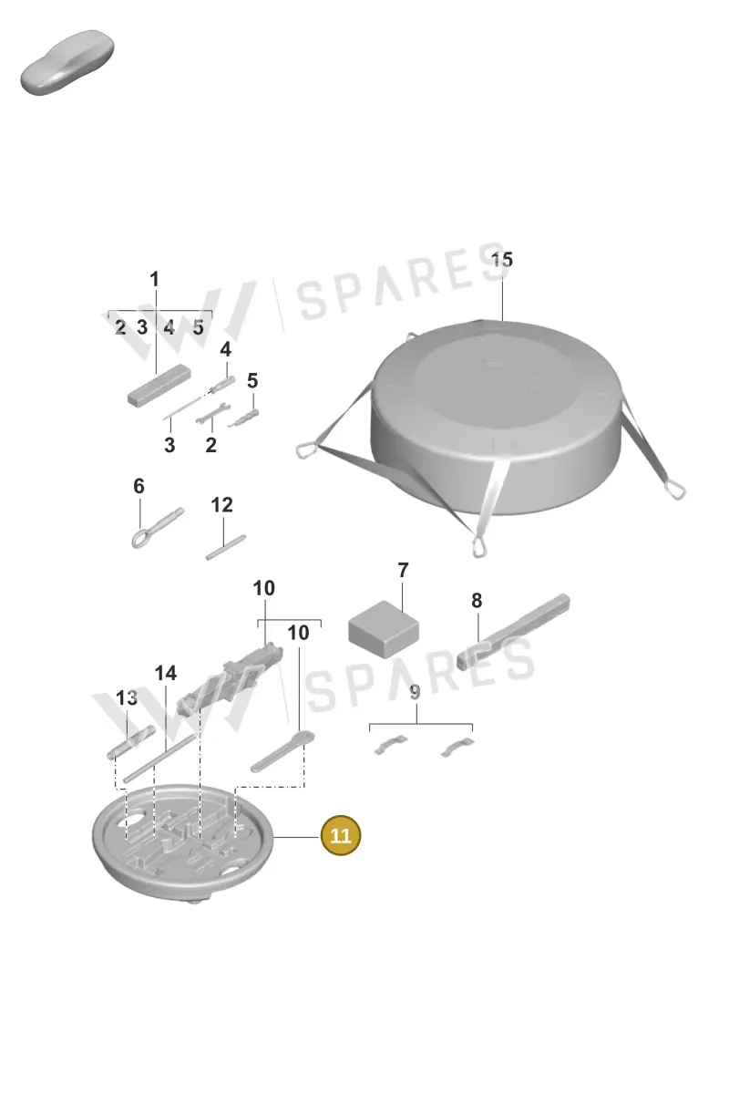 971012044 — Porsche Taycan Sport Turismo (2019-2024) diagram p56001000, position 11