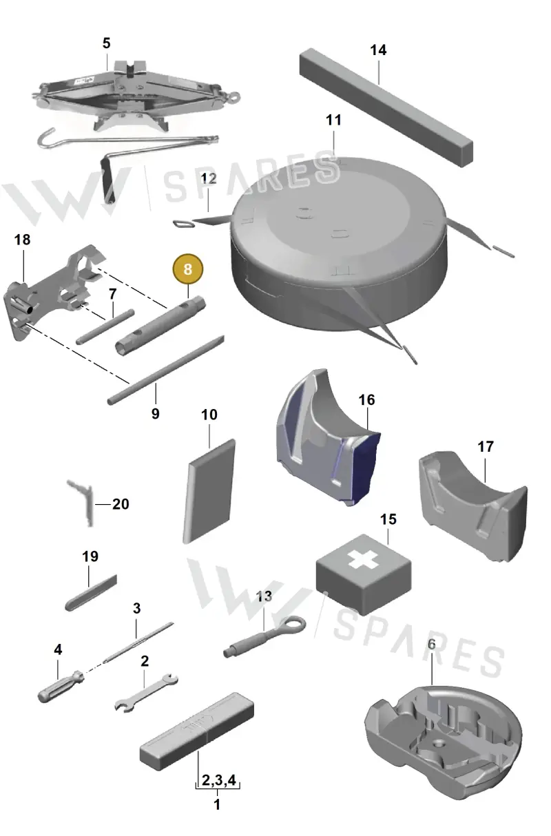 971012219A — Porsche Boxster Spyder (2019-2020) diagram p54001000, position 8
