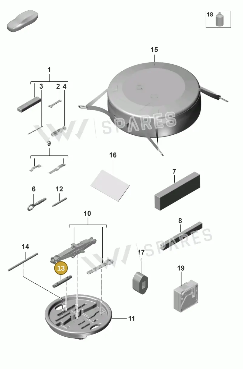 971012219A — Porsche Panamera (2020-2023) diagram p58001000, position 13