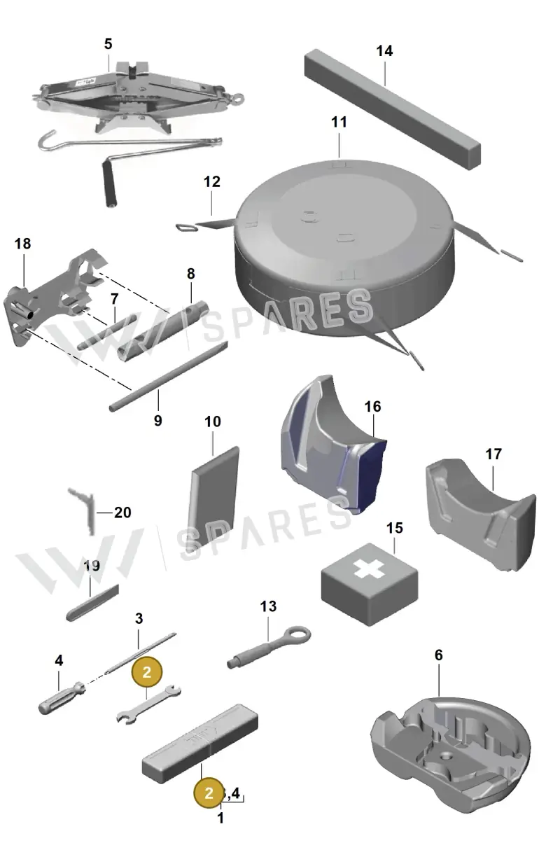 971012383 — Porsche Boxster Spyder (2019-) diagram p54001000, position 2