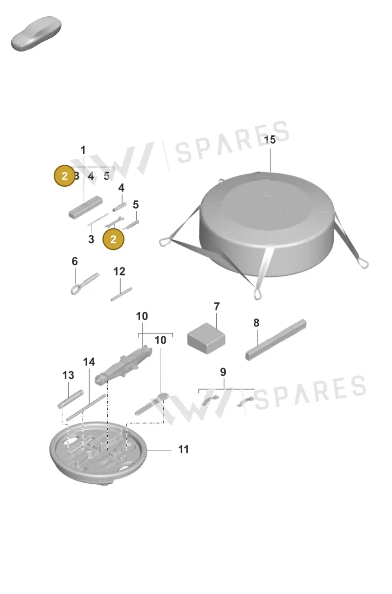 971012383 — Porsche Taycan Sport Turismo (2019-2024) diagram p56001000, position 2