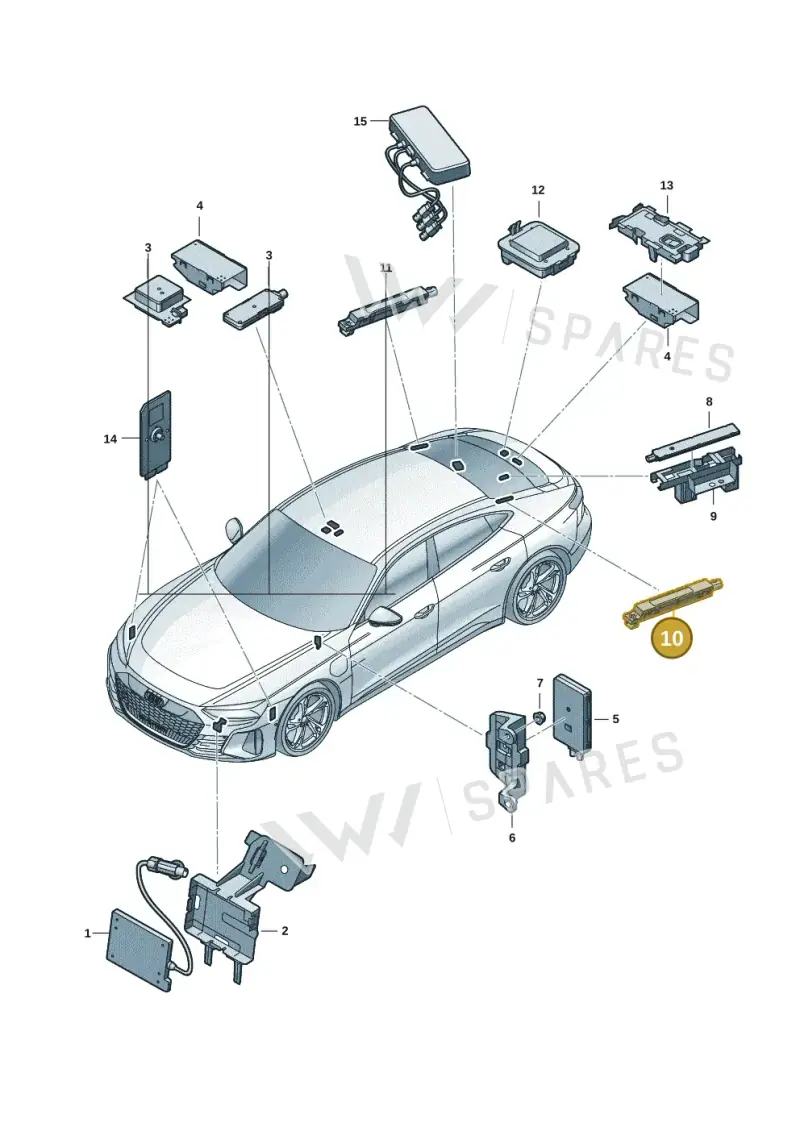 971035225B — Audi RS e-tron GT (2020-2025) diagram 4j1035100, position 10