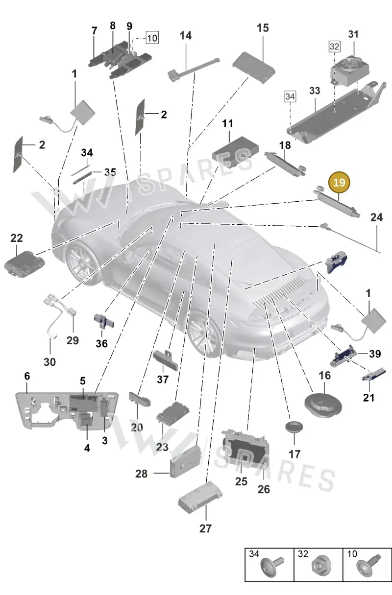 971035225B — Porsche 911 (2020-2022) diagram p57912000, position 19