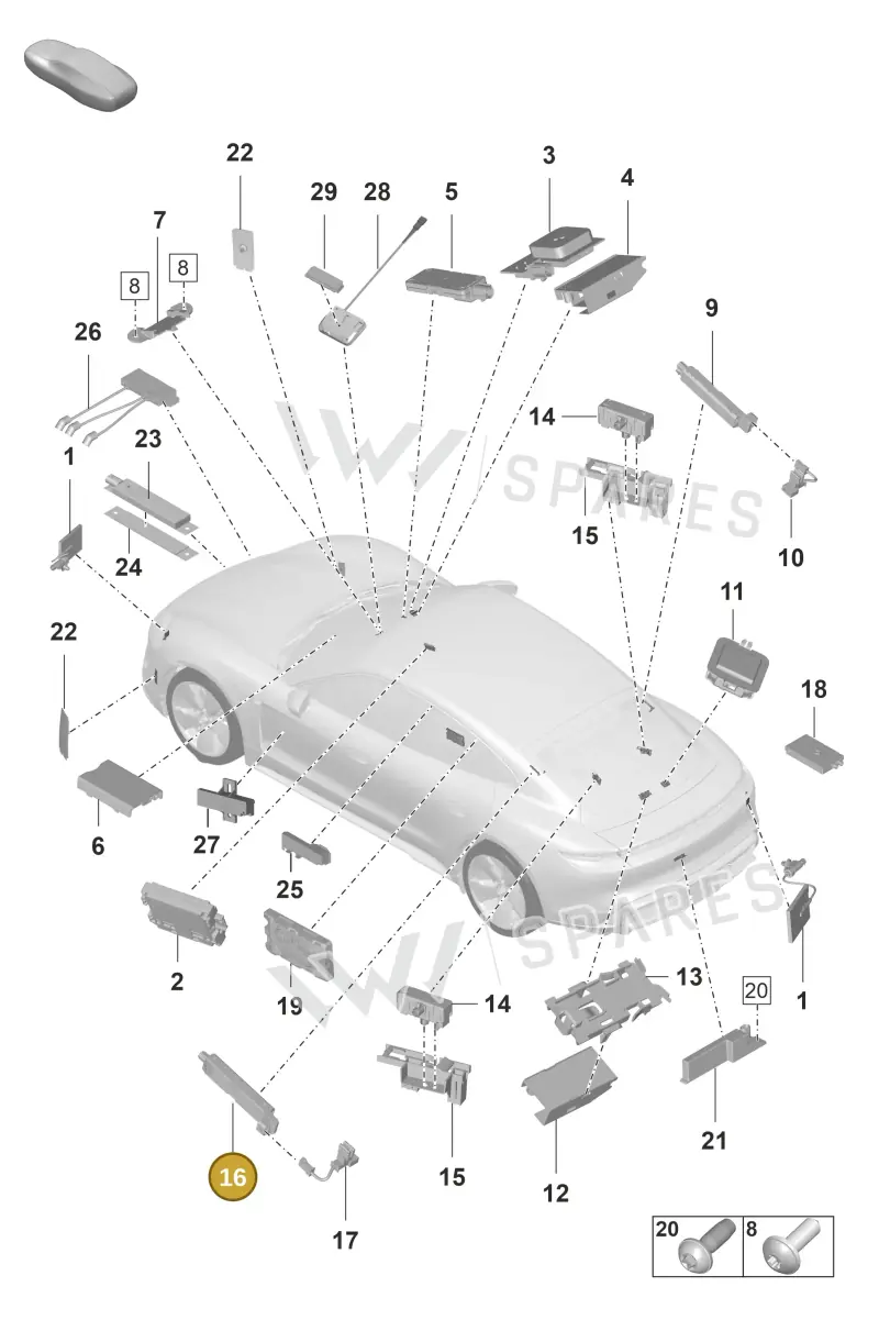 971035225C — Porsche Taycan Sport Turismo (2019-2024) diagram p56912000, position 16