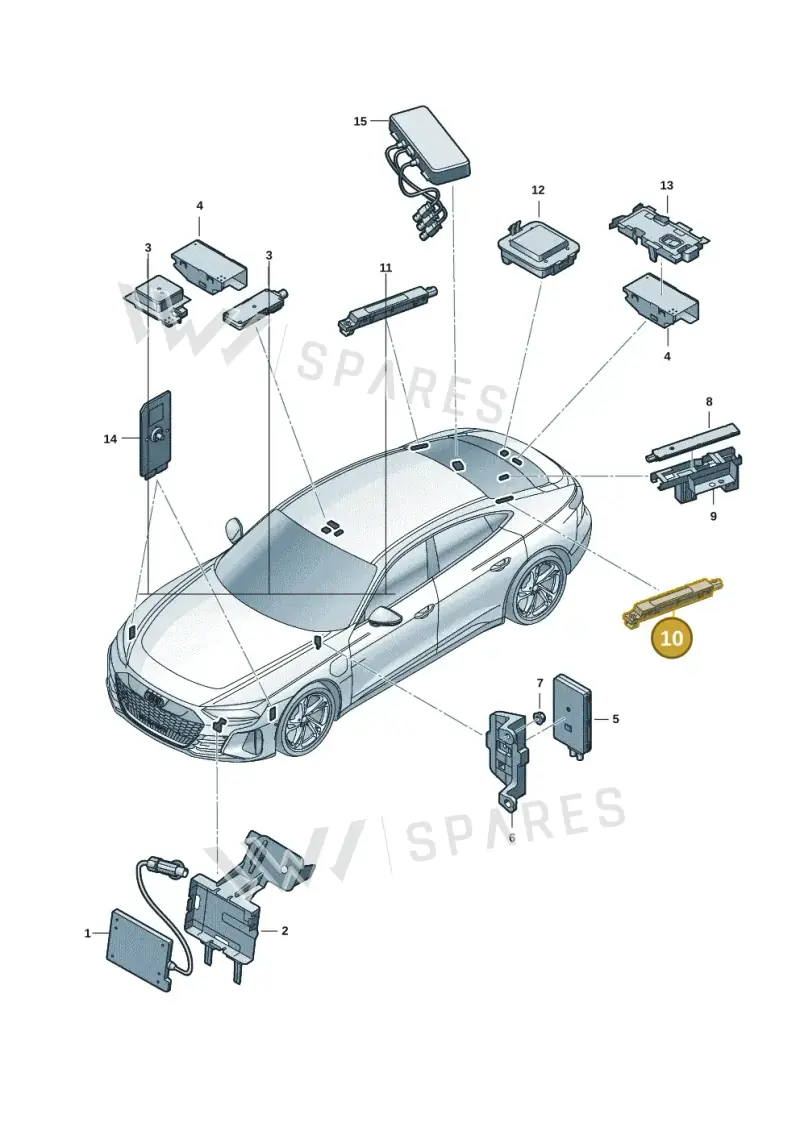 971035225D — Audi RS e-tron GT (2020-2025) diagram 4j1035100, position 10