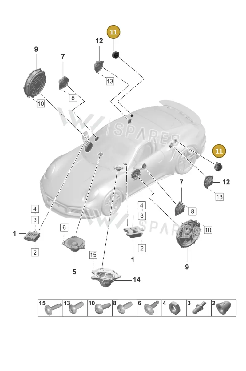 971035412 — Porsche 992 Sport Classic (2020-) diagram p57911050, position 11