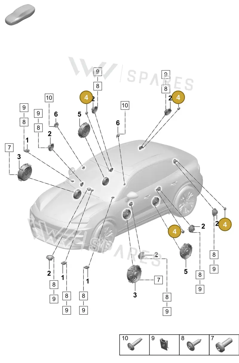 971035412 — Porsche Macan 4 (2024-) diagram p61914200, position 4
