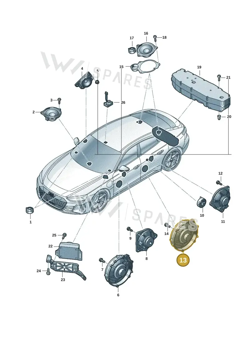 971035453F — Audi RS e-tron GT (2020-2025) diagram 4j1035350, position 13