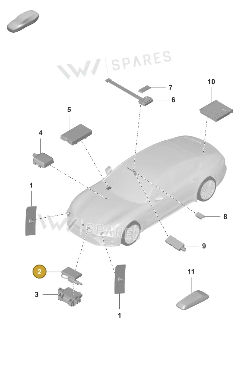 971035500 — Porsche Panamera (2020-2023) diagram p58911015, position 2