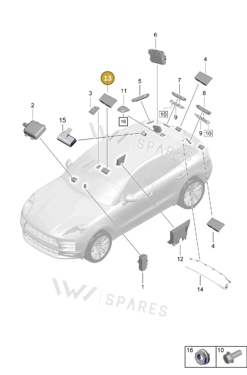 971035503A — Porsche Macan (2018-2022) diagram p52912000, position 13