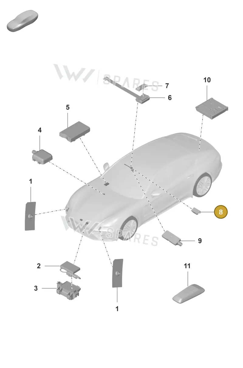 971035503A — Porsche Panamera (2020-2023) diagram p58911015, position 8