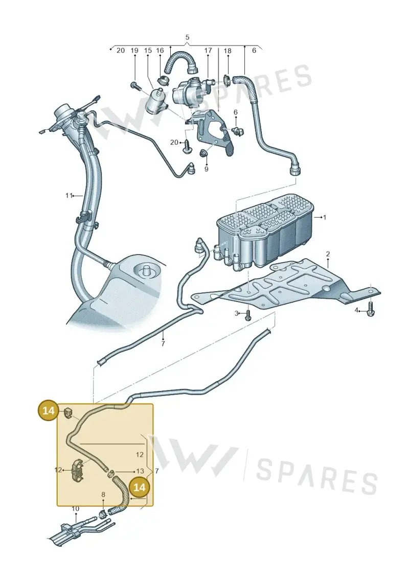 971201171H — Audi A8 (2017-2025) diagram 838201085, position 14