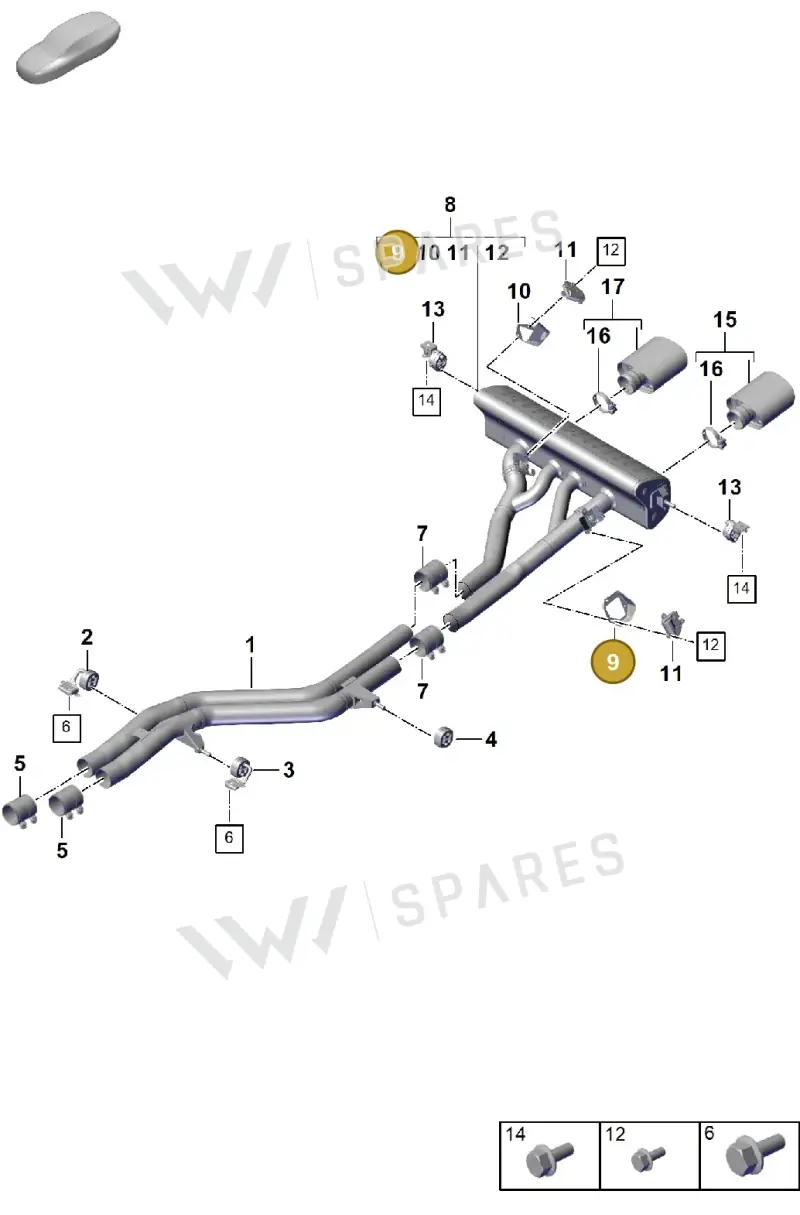 971253235A — Porsche Cayenne Coupe (2023-2023) diagram p60203030, position 9