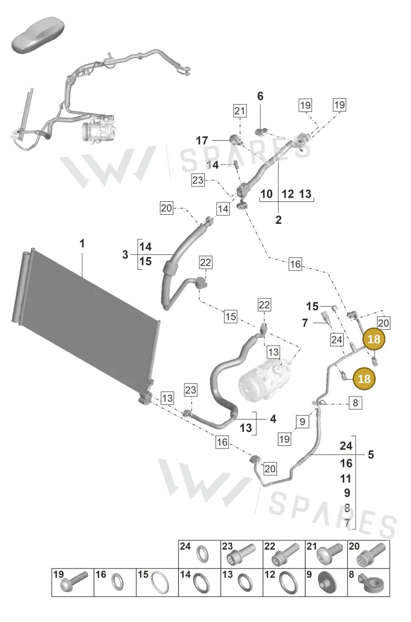 971260197 — Porsche Panamera (2020-2023) diagram p58814300, position 18