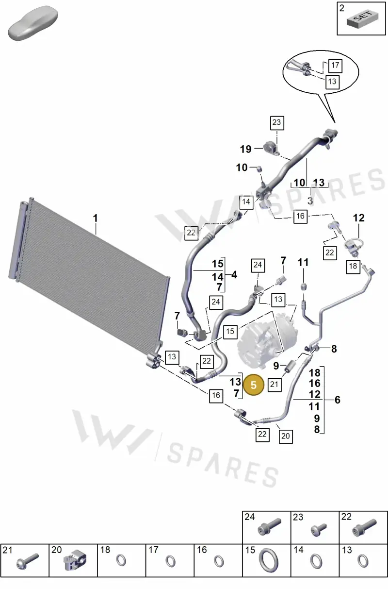 971260841AG — Porsche Panamera (2023-2025) diagram p62815600, position 5