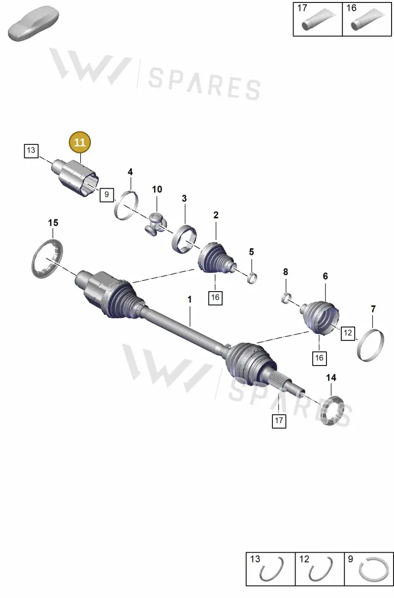 971407273AB — Porsche Panamera (2020-2023) diagram p58401100, position 11