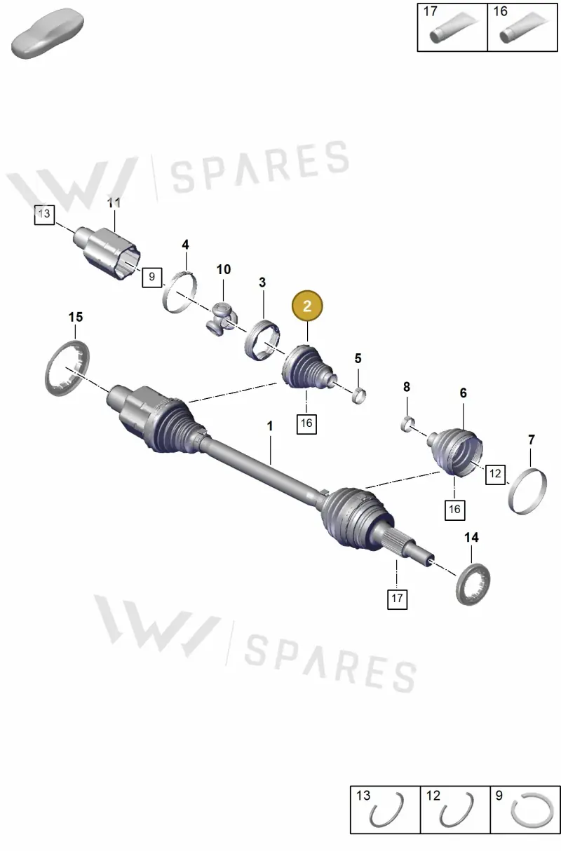 971407283A — Porsche Panamera (2020-2023) diagram p58401100, position 2