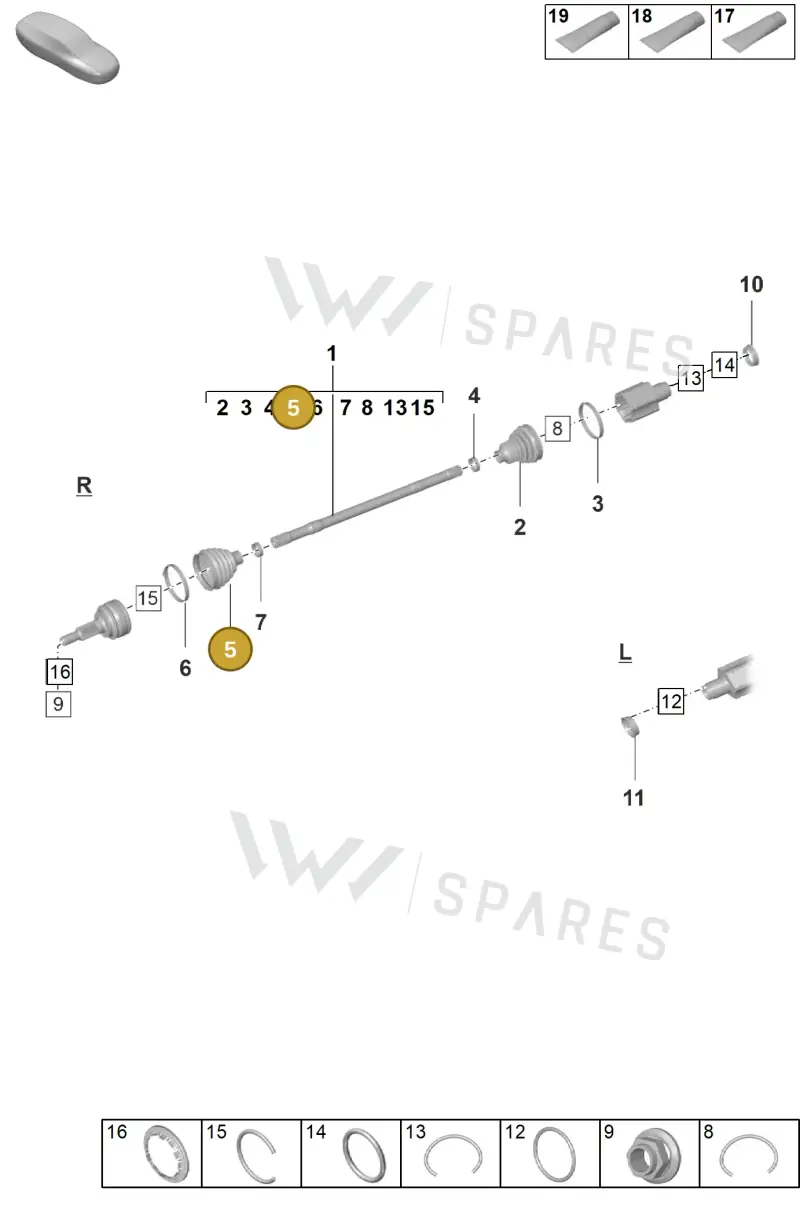 971407285 — Porsche Taycan Sport Turismo (2023-2025) diagram p56401100, position 5