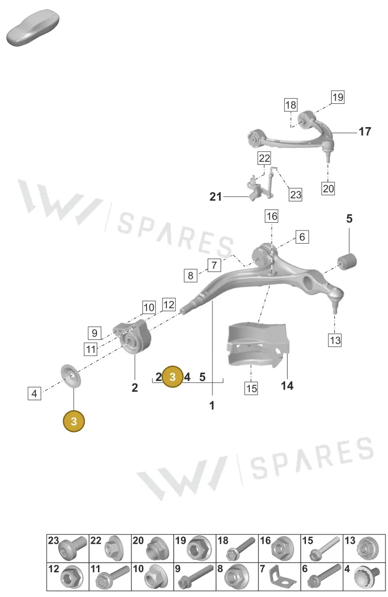 971407441A — Porsche Panamera (2023-) diagram p58401050, position 3