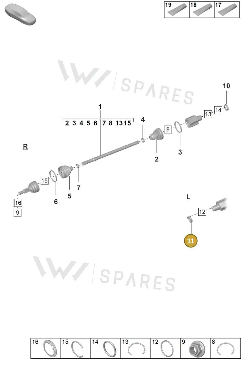 971407624 — Porsche Taycan Sport Turismo (2023-) diagram p56401100, position 11