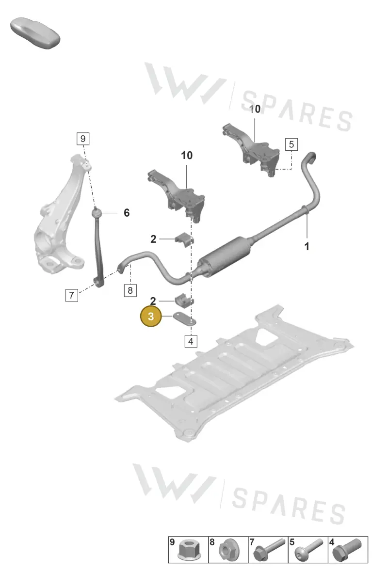 971411055A — Porsche Taycan Sport Turismo (2019-2024) diagram p56402100, position 3