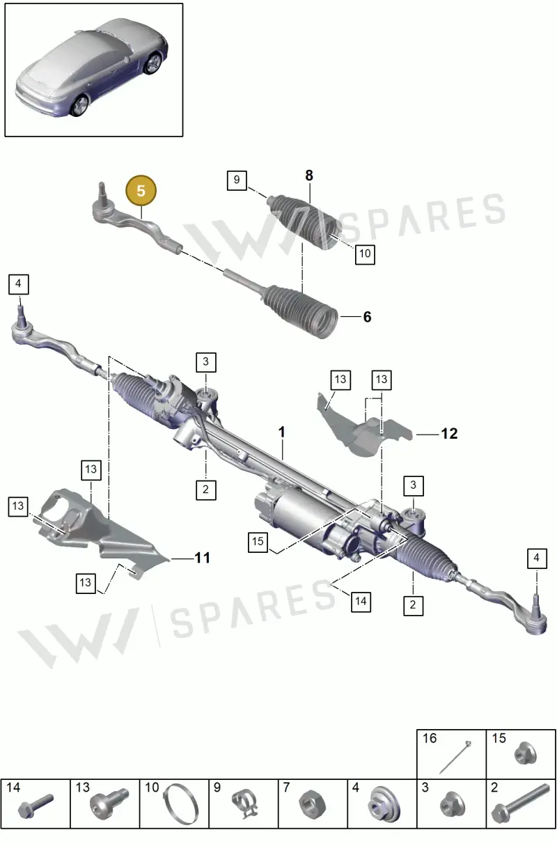971423812B — Porsche Panamera (2016-2020) diagram p49403000, position 5