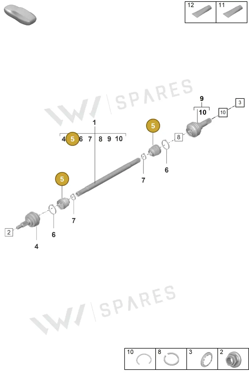 971501153A — Porsche Panamera (2023-2025) diagram p58501100, position 5