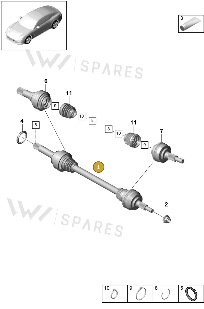 971501201AE — Porsche Panamera (2016-2020) diagram p49501030, position 1