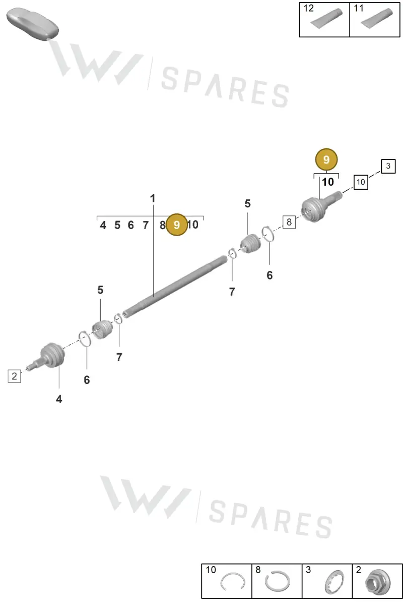 971501342C — Porsche Panamera (2020-2023) diagram p58501100, position 9
