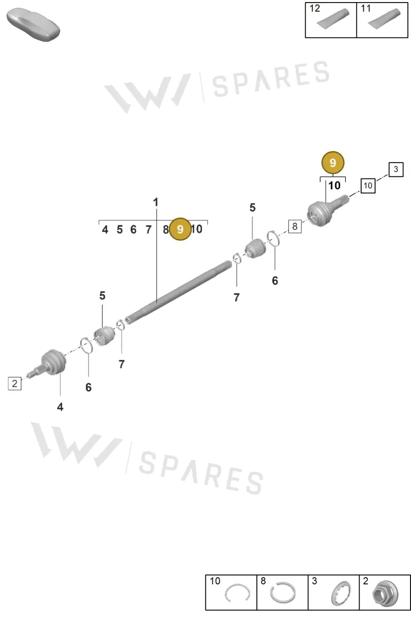 971501342F — Porsche Panamera (2020-2023) diagram p58501100, position 9