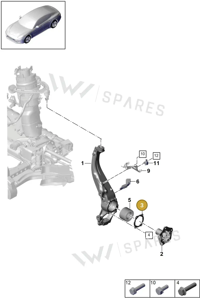 971501375A — Porsche Panamera (2016-2020) diagram p49401020, position 3