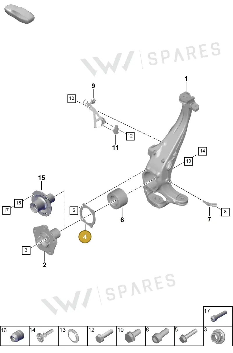971501375A — Porsche Panamera (2023-2025) diagram p62401020, position 4