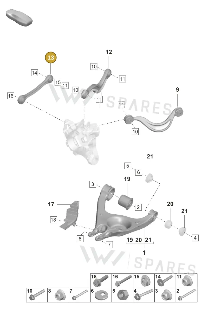 971501529B — Porsche Panamera (2020-2023) diagram p58501050, position 13