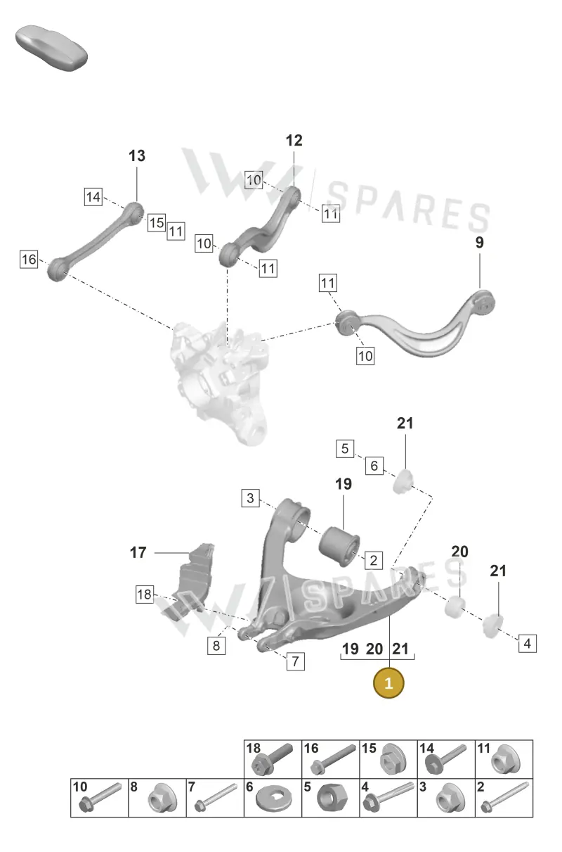 971505312E — Porsche Panamera (2020-2023) diagram p58501050, position 1